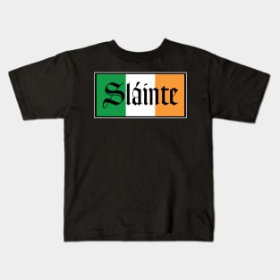 Slainte Irish Flag T-Shirt Kids T-Shirt